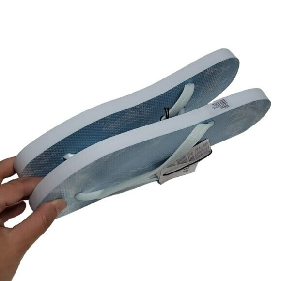Gap Logo Flip Flops Sandals Light Blue White Pattern Women's 9 NWT - Picture 7 of 13